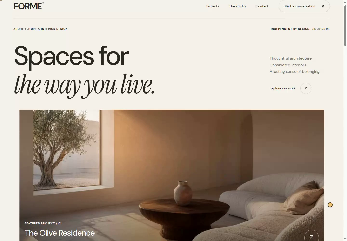 FORME Studio Template