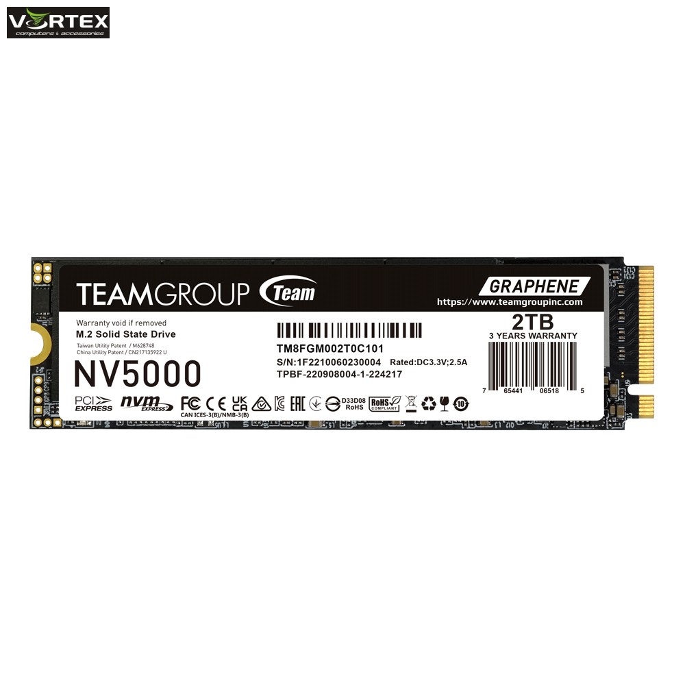 Teamgroup SSD, M.2, 2TB, NV5000, PCIe PCIe 4.0 x4,