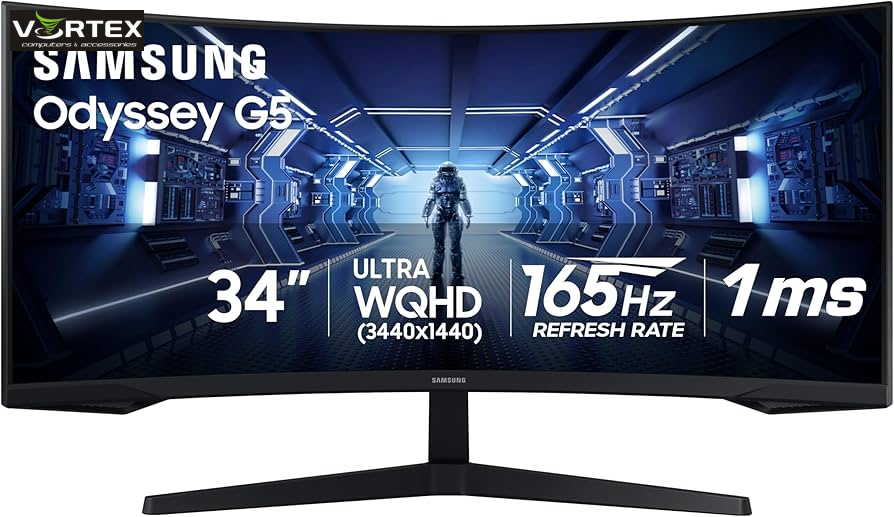 Monitor 34" Samsung LC34G55TWWUXEN Odyssey G5 Gaming Curved,WQHD,HDMI,DP,1ms,165Hz,FreeSync
