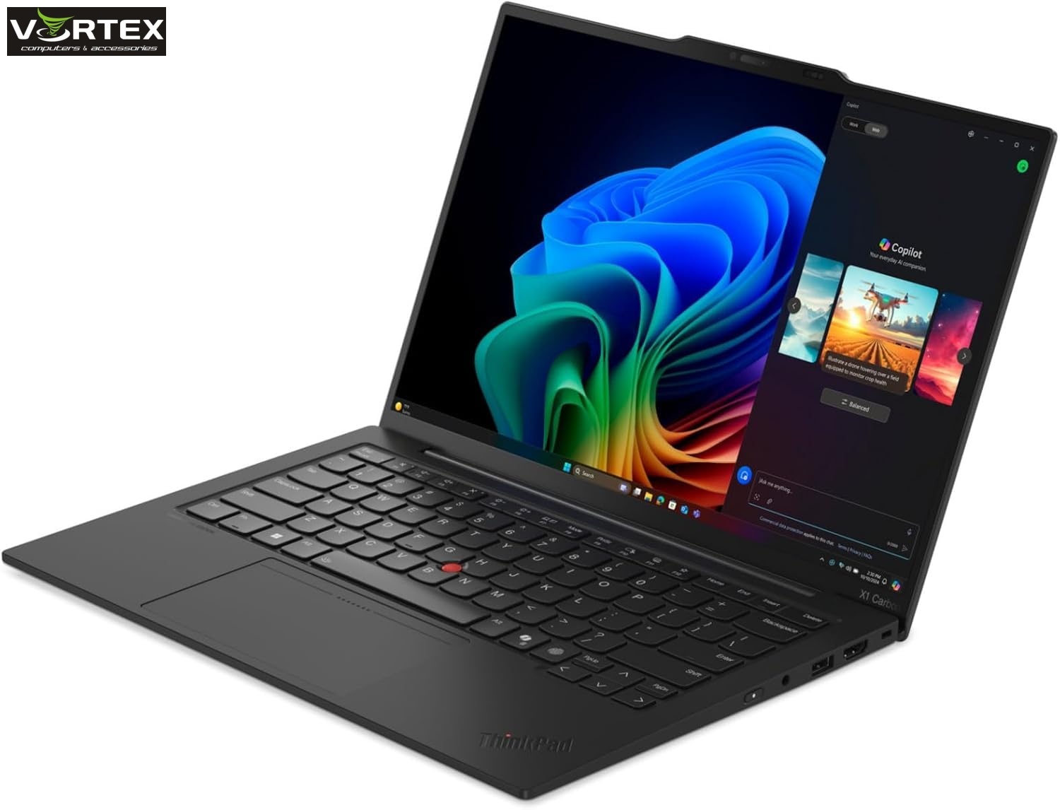 ThinkPad X1 Carbon Gen 13 Aura Edition Black - Ultra 7 258V, 32GB, 512GB, 14" T, DOS
Intel Core Ultra 7 258V (LPE-cores up to 3.70 GHz P-cores up to 4.80 GHz/32 GB MOP)/ 32GB LPDDR5X-8533MT/s/ 512GB SSD M.2 2280 PCIe Gen4 TLC Opal/ 14" WUXGA (1920 x 1200)