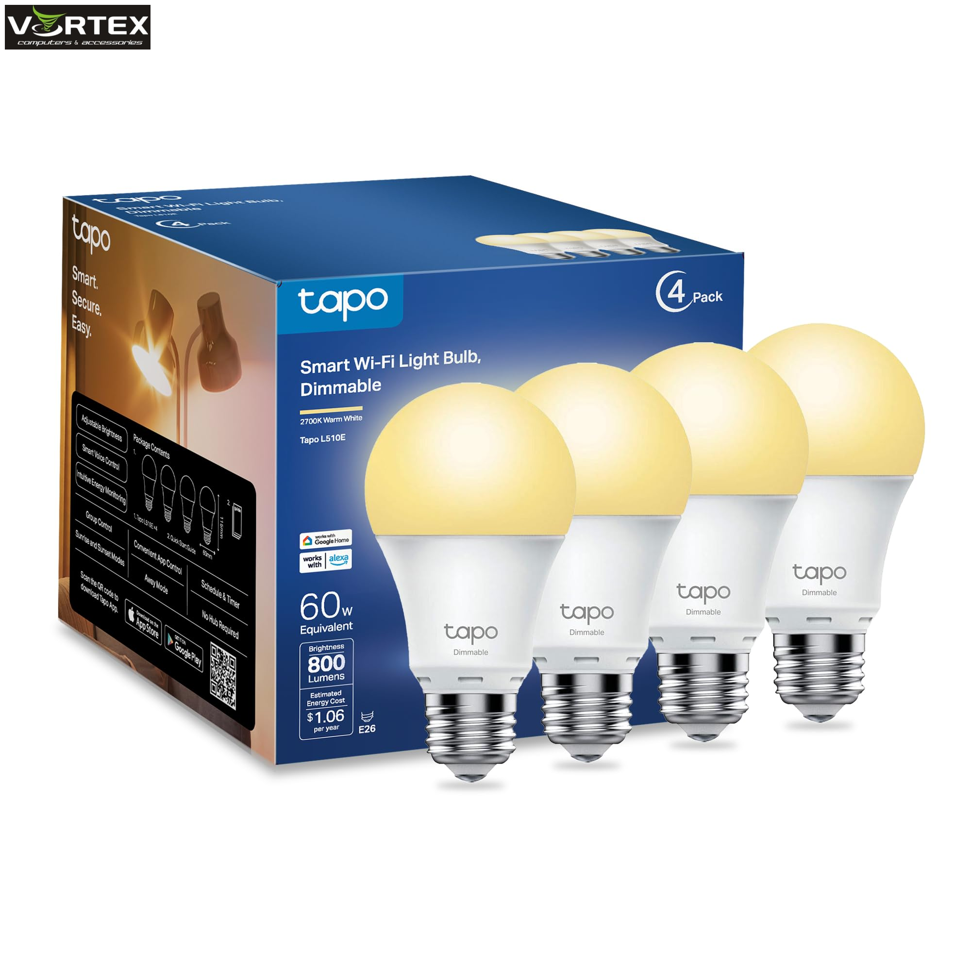 TP-Link Smart Bulb Tapo L510E Smart Wi-Fi Light Bu