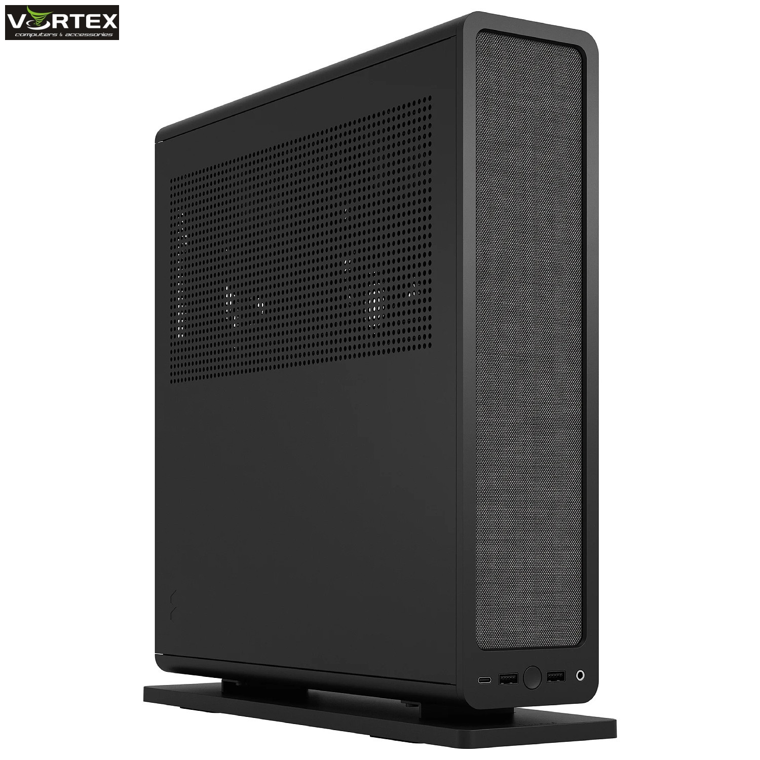 CASE FRACTAL DESIGN mini ITX RIDGE, 2x140mm Aspect 4-pin PWM fans, Black, FD-C-RID1N-11