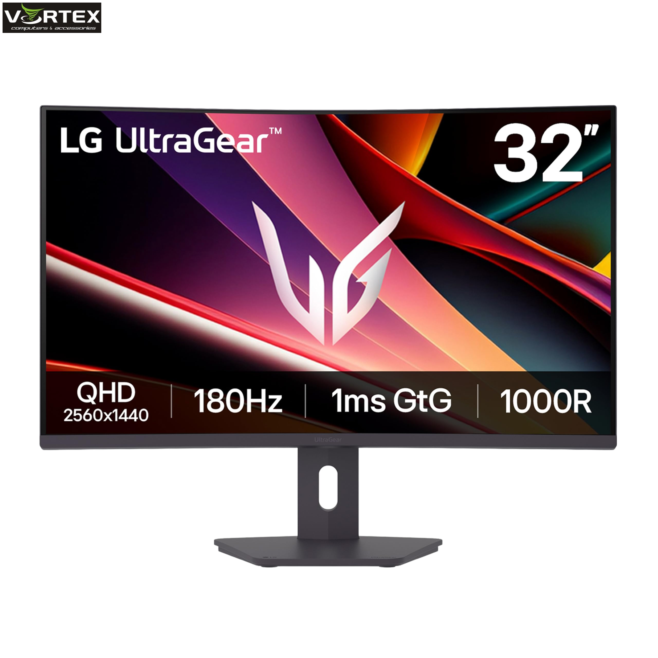 Monitor 32 LG 32G600A-B UltraGear Gaming VA  QHD 2560 x 1440 180Hz 1ms 2xHDMI DP FreeSync