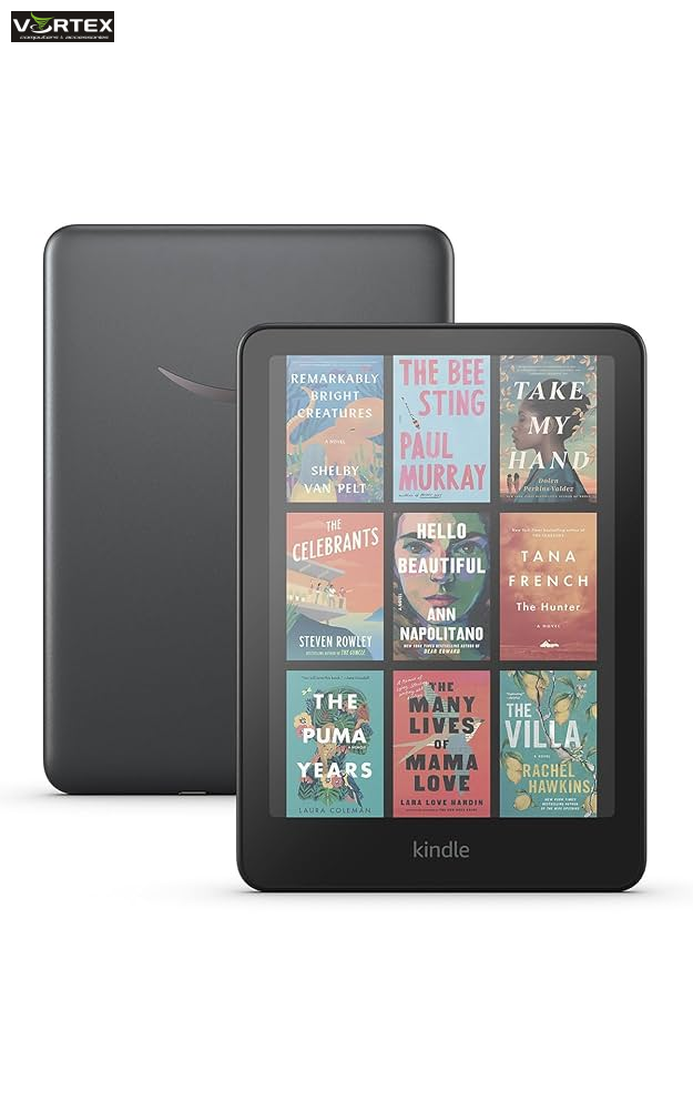 TABLET AMAZON KINDLE COLORSOFT SIGNATURE EDITION (2024) 7" 32GB, 150 ppi color, IPX8 rated, Wireless charging, Metallic Black, B0CN3XR57P