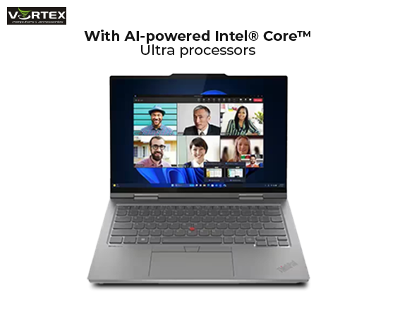 ThinkPad X1 2-in-1 Gen 9 Grey - Ultra 7 155U, 32GB, 1TB SSD, 14" T, Win 11 Pro
Intel Core Ultra 7 155U, 12C (2P + 8E + 2LPE)/ 14T, Max Turbo up to 4.8GHz, 12MB/ 32GB Soldered LPDDR5x-6400/ 1TB SSD M.2 2280 PCIe 4.0x4 Performance NVMe Opal 2.0/ 14" 2.8K (2