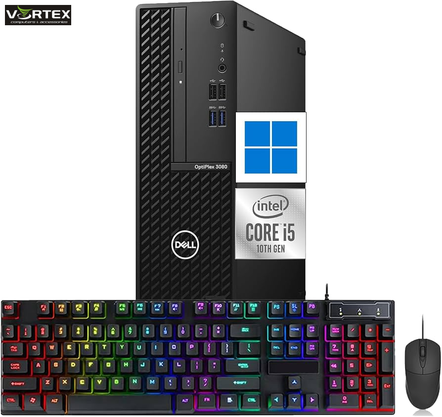 PC DELL OptiPlex 3080SFF, i3-10100, 8GB DDR4 2666, M.2 256GB SSD, DVD RW, Kbd & Mouse, Win 10 Pro 64bit, 3 Yrs