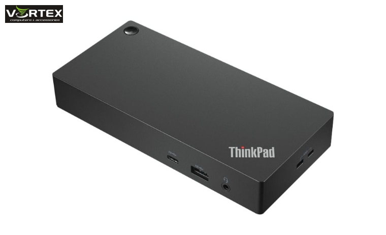 ThinkPad Universal USB-C Dock; 2x Display Port; 1x HDMI Port; 3x USB3.1; 2x USB2.0; 1x USB-C; 1x Gigabit Ethernet; Combo Audio Jack; Security lock slot; Input Power: 90W
