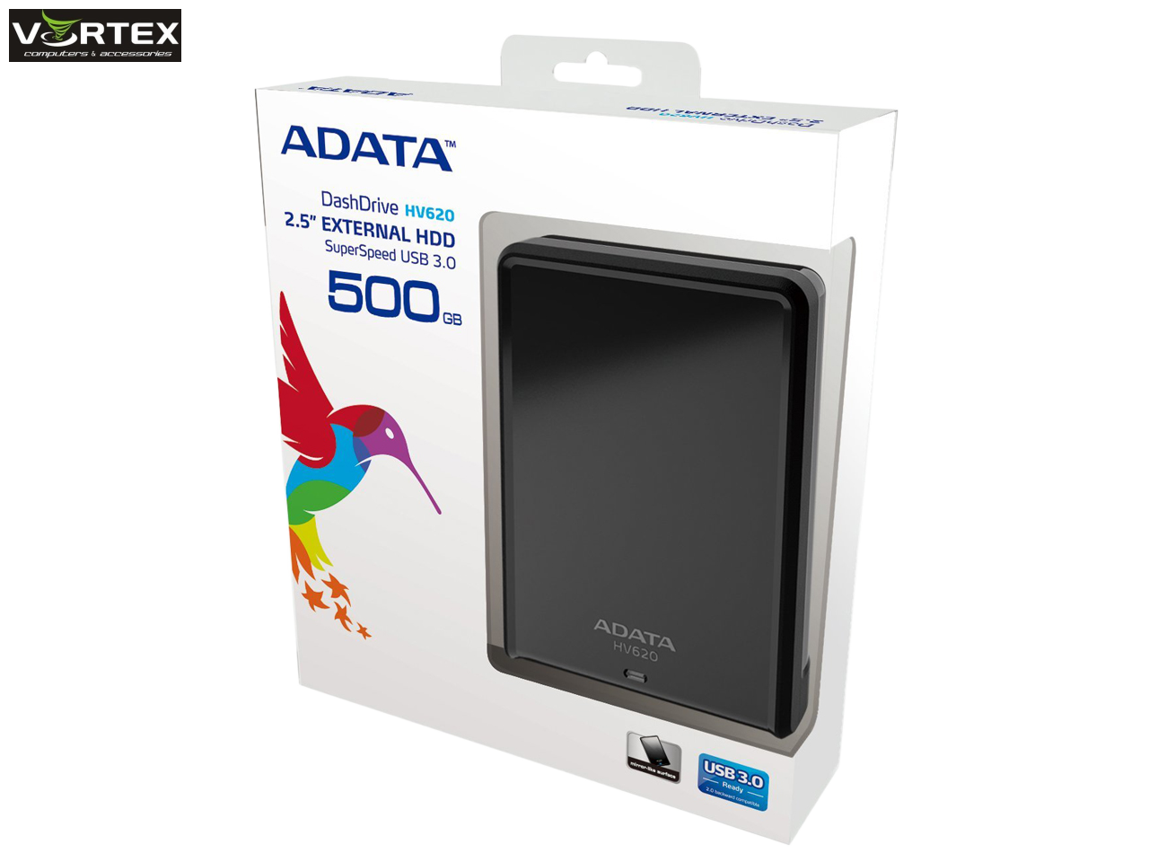 HDD External A-Data 2.5" 500GB HV620 USB3,0 Black