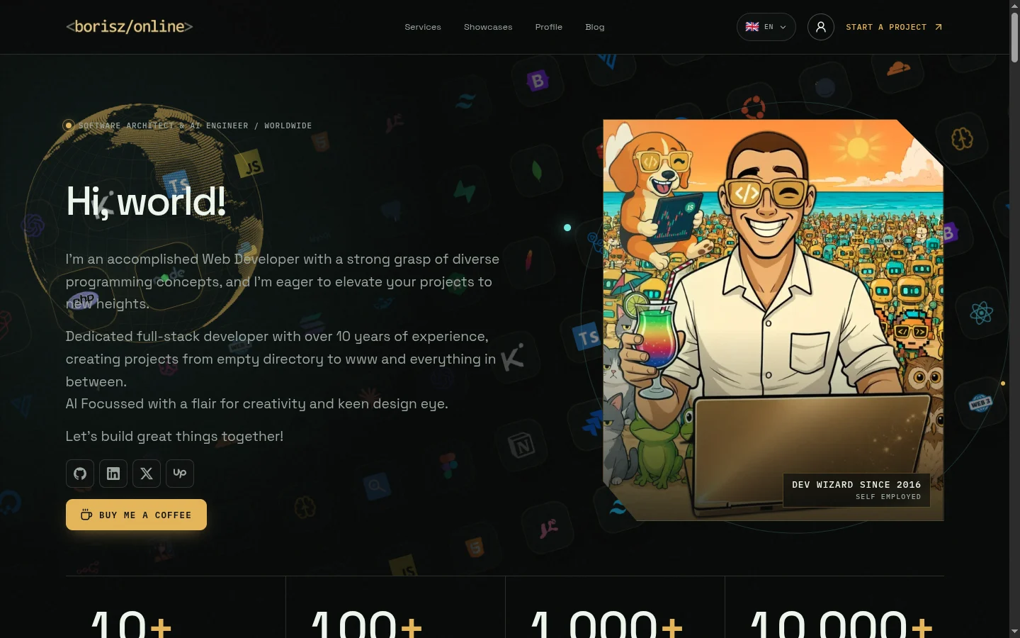 Landing page example
